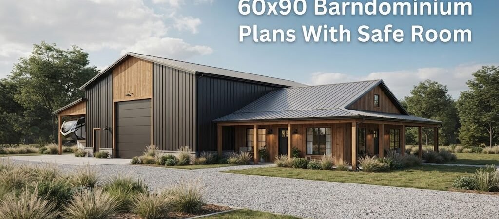60×90 Barndominium Plans with Safe Room for Safety