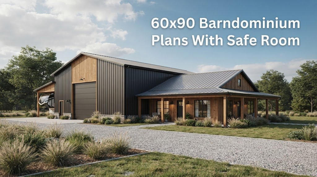 60×90 Barndominium Plans with Safe Room for Safety