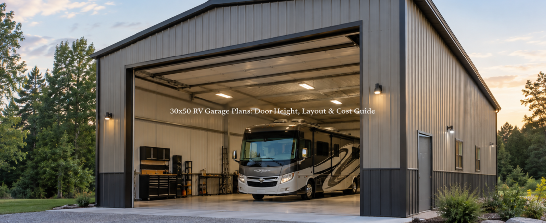 30×50 RV Garage Plans: Door Height, Layout & Cost Guide