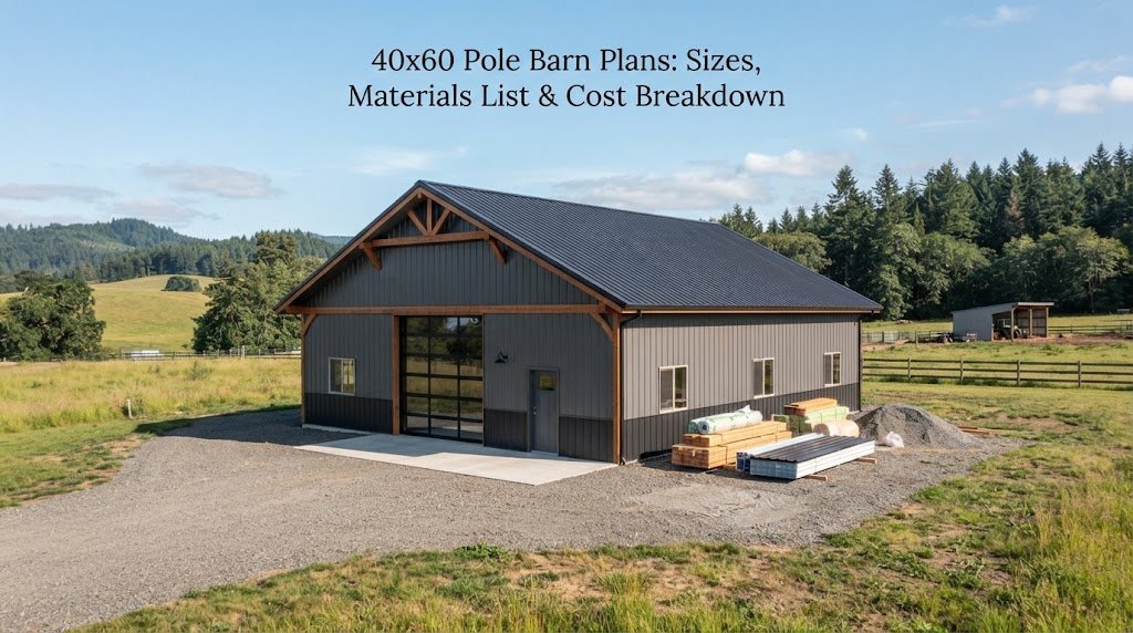 40×60 Pole Barn Plans: Sizes, Materials List & Cost Breakdown