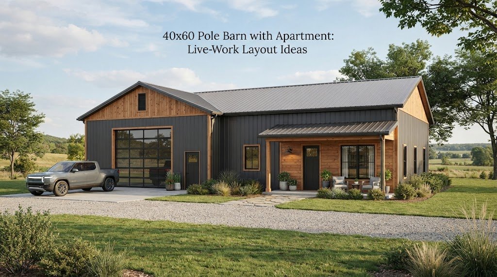40×60 Pole Barn with Apartment: Live-Work Layout Ideas