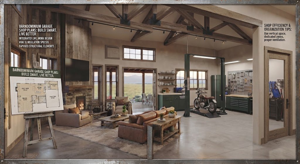 Smart Barndominium Garage Shop Plans for Efficient Living