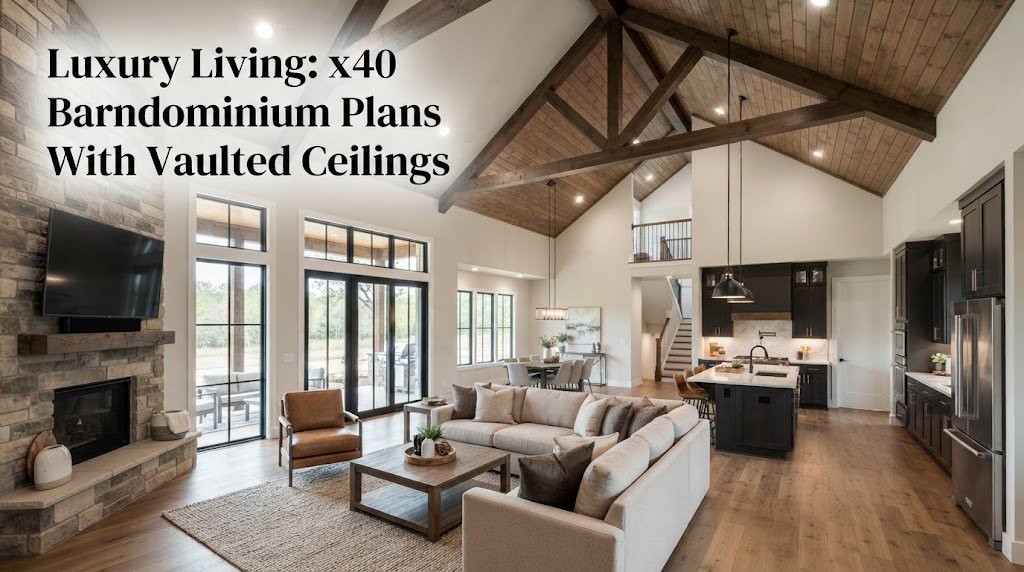 Vaulted Ceiling Plans: Explore x40 Barndominium Designs