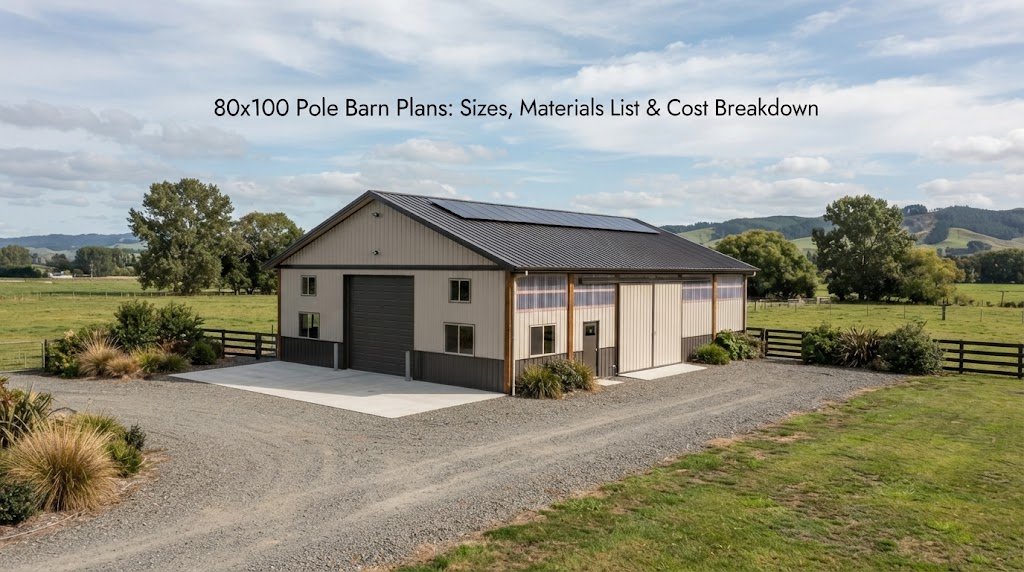 80×100 Pole Barn Plans: Sizes, Materials List & Cost Breakdown