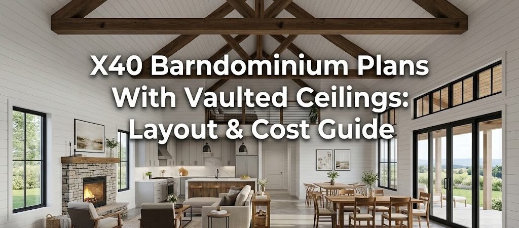 X40 Barndominium Plans with Vaulted Ceilings: Layout Details
