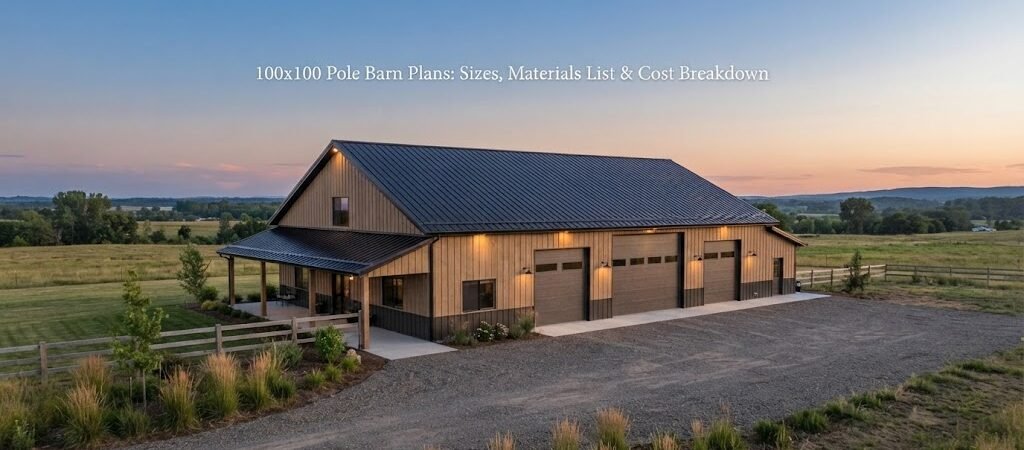 100×100 Pole Barn Plans: Sizes, Materials List & Cost Breakdown