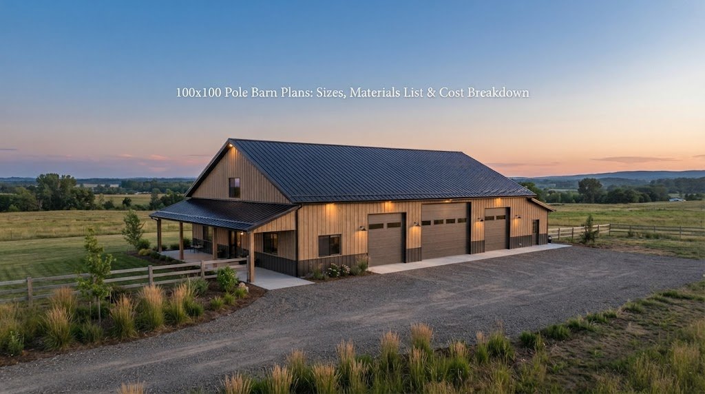 100×100 Pole Barn Plans: Sizes, Materials List & Cost Breakdown