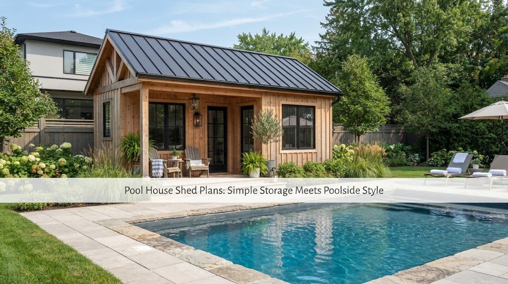 Pool House Shed Plans: Simple Storage Meets Poolside Style