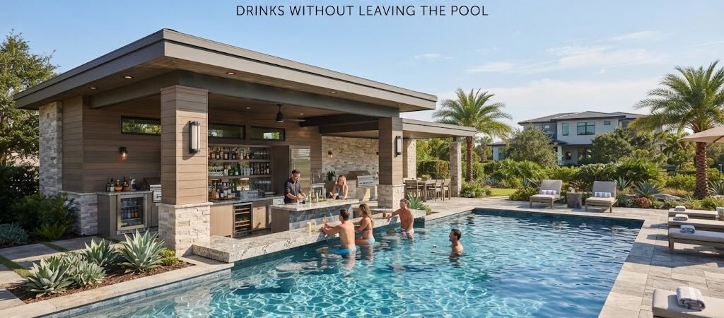 Pool House with Bar Plans: Serve Drinks Without Leaving the Pool