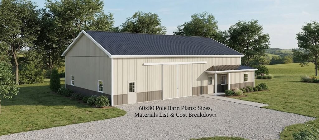 60×80 Pole Barn Plans: Sizes, Materials List & Cost Breakdown