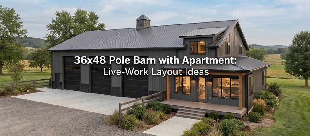 36×48 Pole Barn with Apartment: Live-Work Layout Ideas