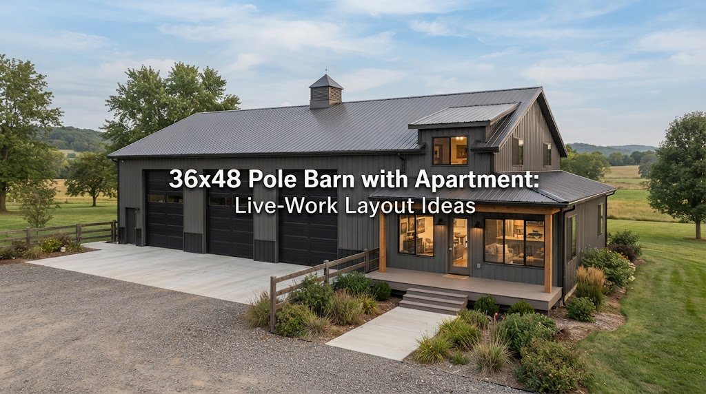 36×48 Pole Barn with Apartment: Live-Work Layout Ideas