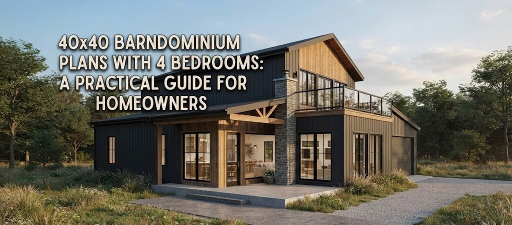 40×40 Barndominium Plans: 4 Bedrooms for Smart Homeowners