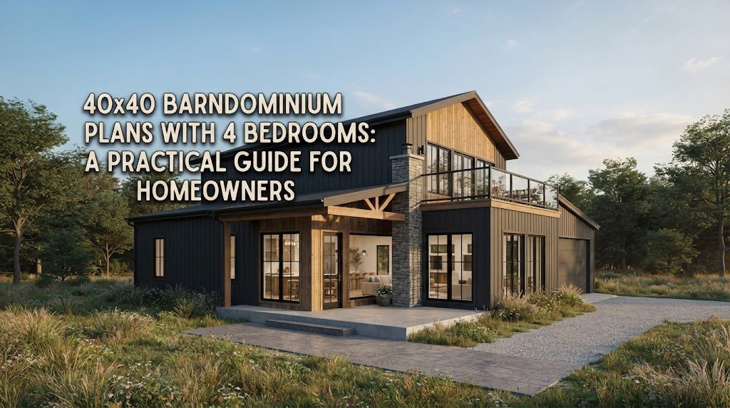 40×40 Barndominium Plans: 4 Bedrooms for Smart Homeowners