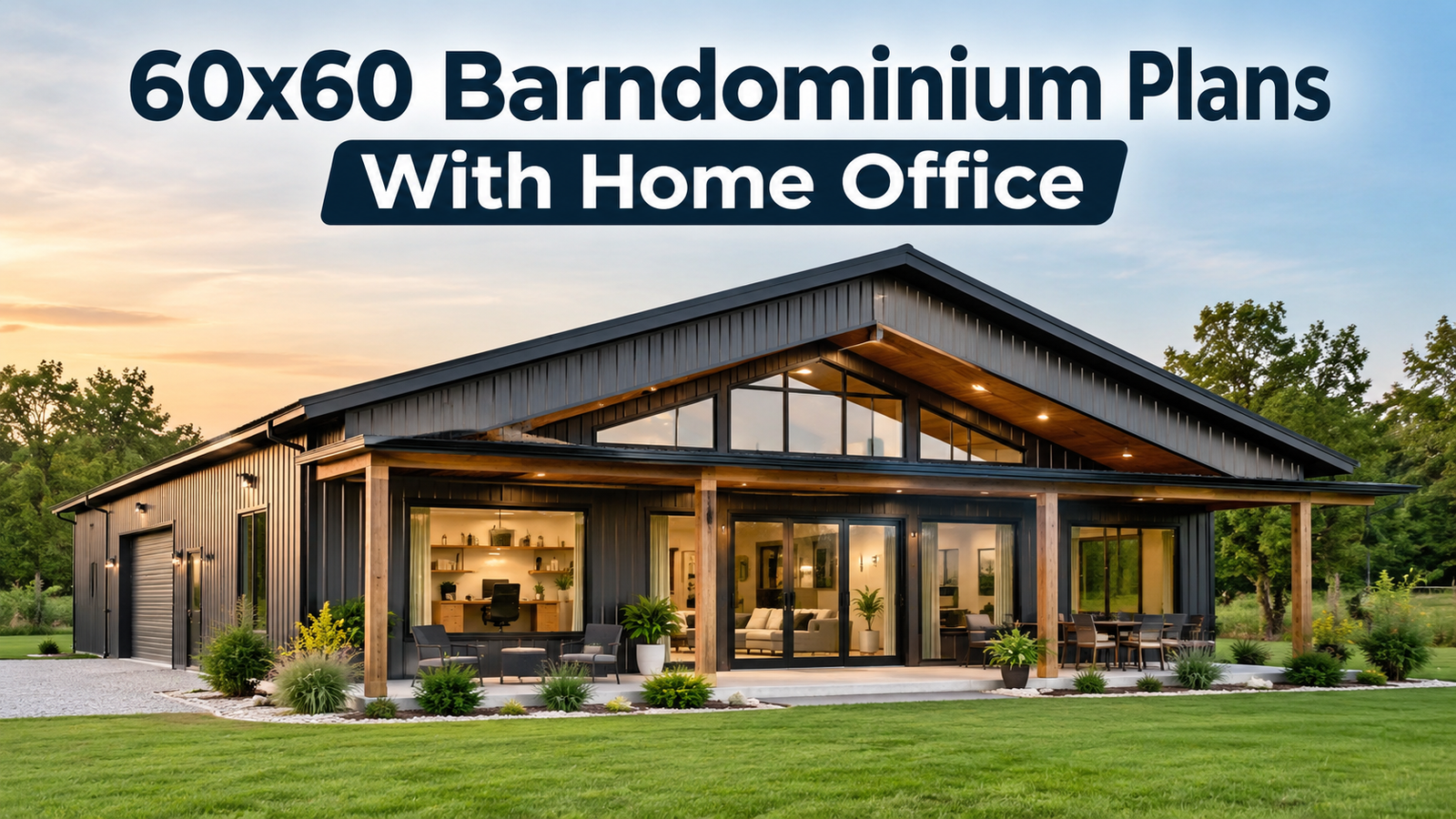 60×60 Barndominium Plans with Home Office Integration