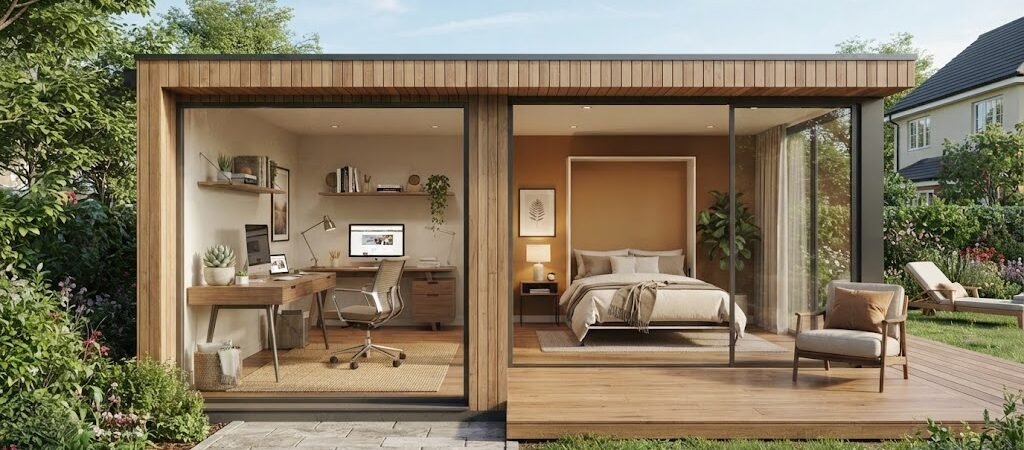 Backyard Office Guest Room: A Dual-Purpose Layout