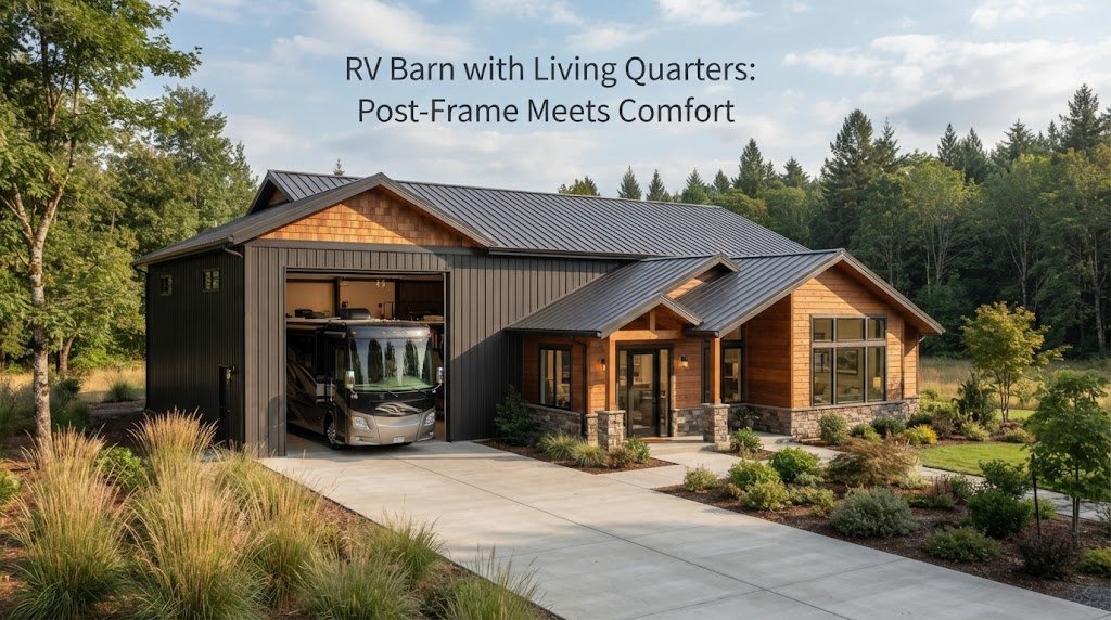 RV Barn with Living Quarters: Post-Frame Meets Comfort