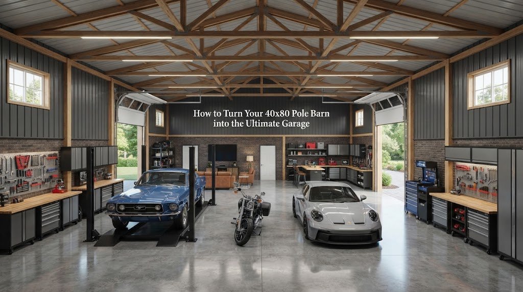 How to Turn Your 40×80 Pole Barn into the Ultimate Garage
