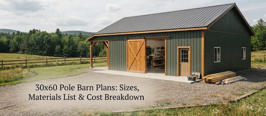 30×60 Pole Barn Plans: Sizes, Materials List & Cost Breakdown