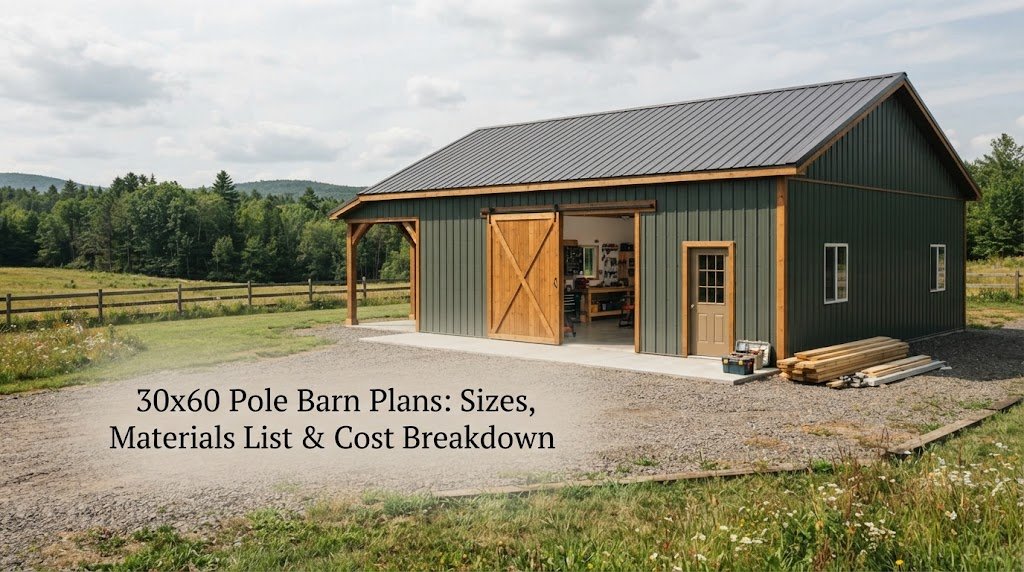 30×60 Pole Barn Plans: Sizes, Materials List & Cost Breakdown