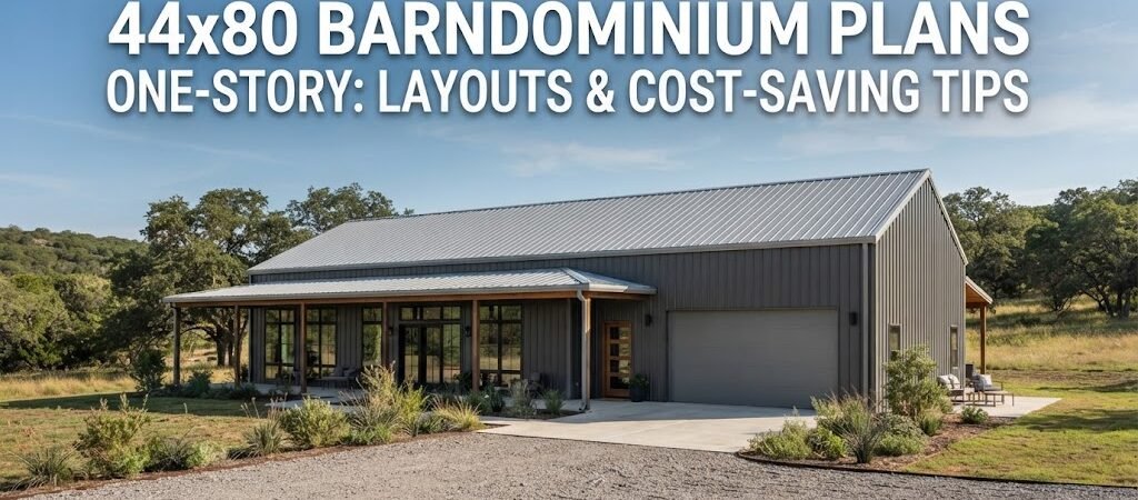 44×80 One-Story Barndominium Plans: Smart Layouts & Costs