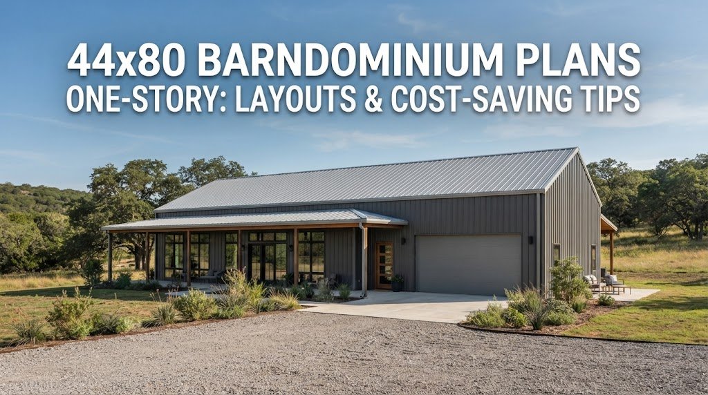 44×80 One-Story Barndominium Plans: Smart Layouts & Costs