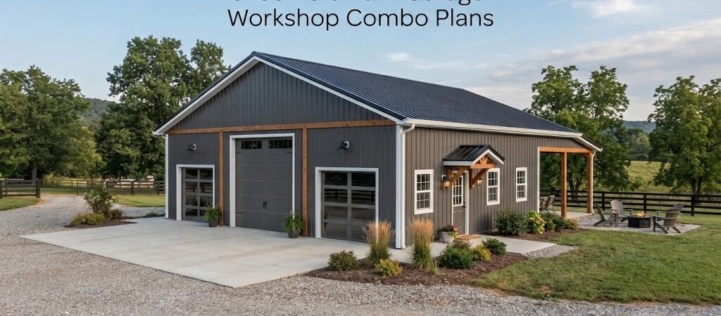 40×60 Pole Barn Garage + Workshop Combo Plans