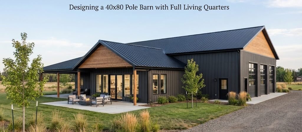 Designing a 40×80 Pole Barn with Full Living Quarters