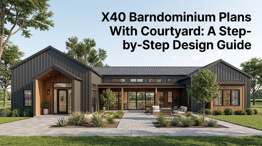 X40 Barndominium Plans with Courtyard Design Guide