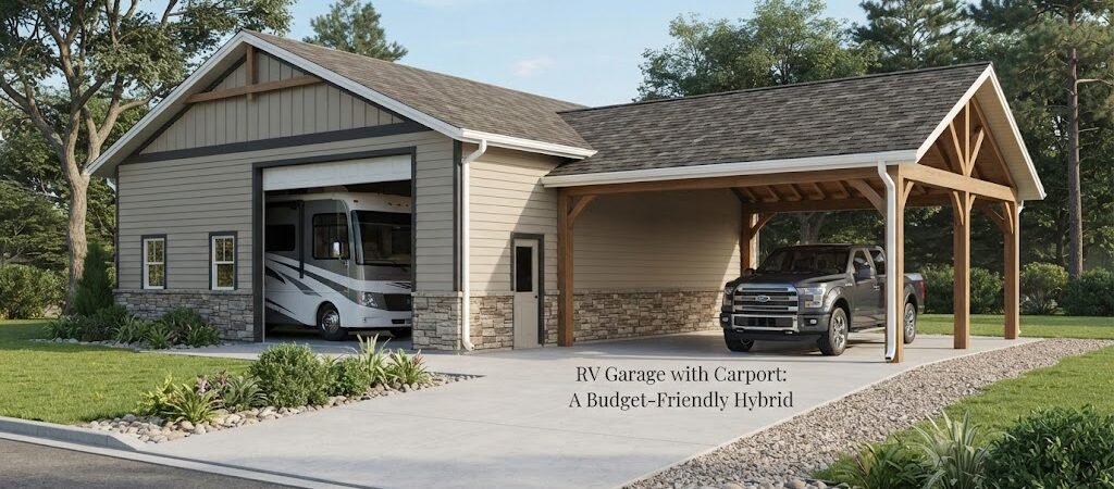RV Garage with Carport: A Budget-Friendly Hybrid