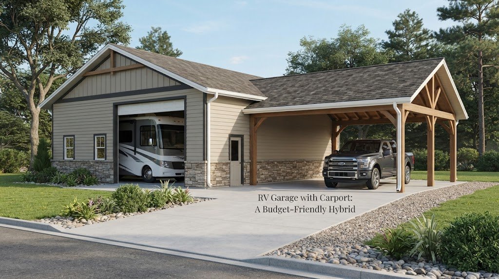 RV Garage with Carport: A Budget-Friendly Hybrid