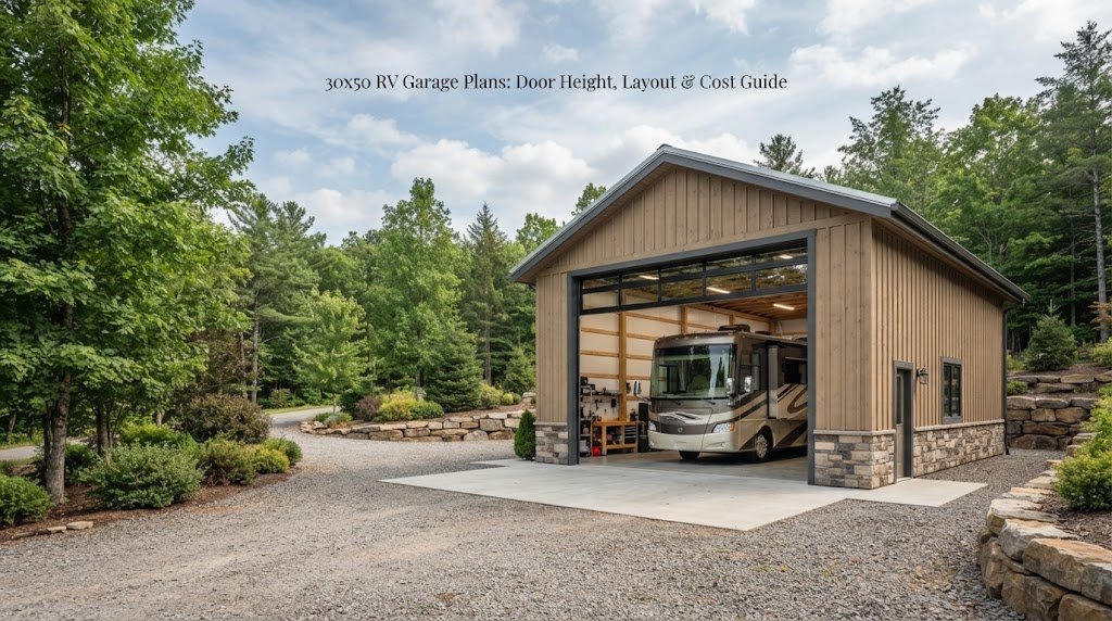 30×50 RV Garage Plans: Door Height, Layout & Cost Guide