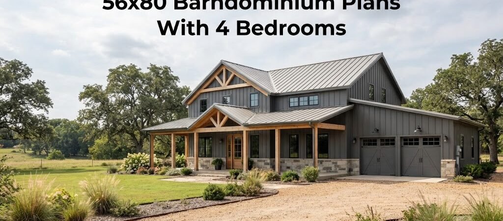 56×80 Barndominium Plans with Four Bedrooms: Explore Designs
