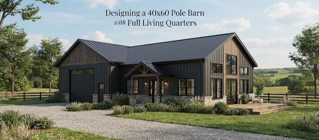 Designing a 40×60 Pole Barn with Full Living Quarters