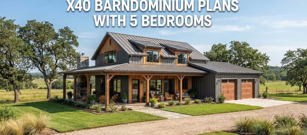 Explore 5-Bedroom x40 Barndominium Plans for Spacious Living