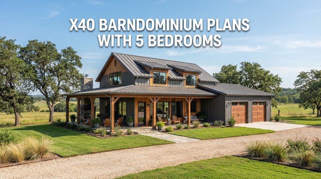 Explore 5-Bedroom x40 Barndominium Plans for Spacious Living