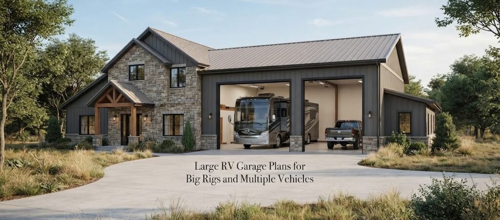 Large RV Garage Plans for Big Rigs and Multiple Vehicles