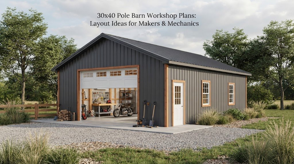 30×40 Pole Barn Workshop Plans: Layout Ideas for Makers & Mechanics