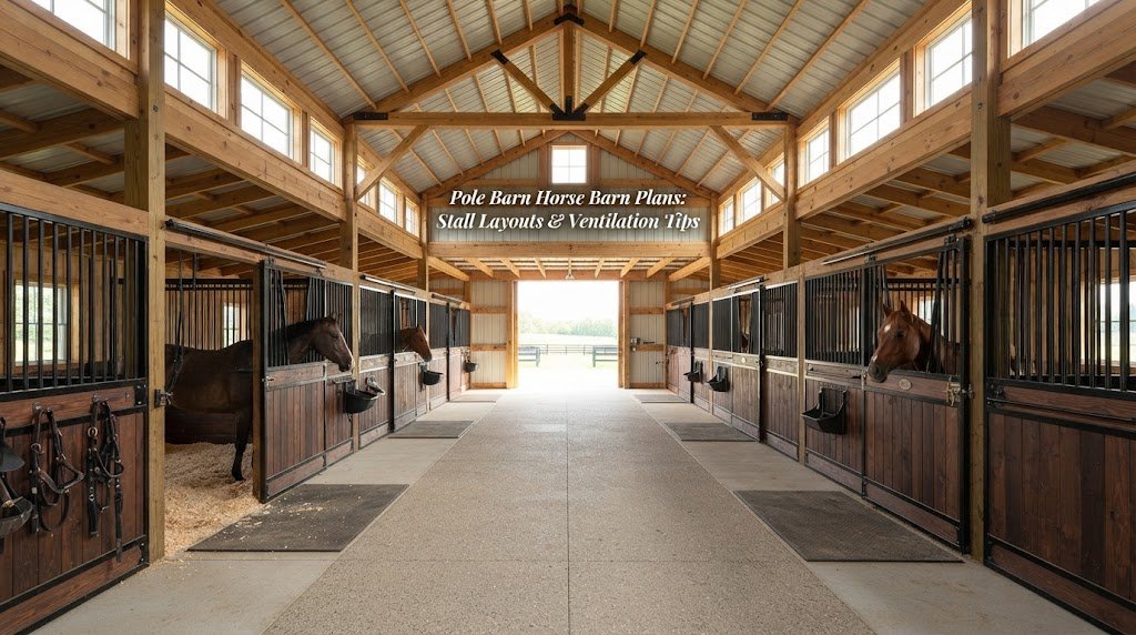 Pole Barn Horse Barn Plans: Stall Layouts & Ventilation Tips