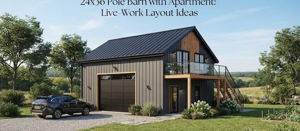 24×36 Pole Barn with Apartment: Live-Work Layout Ideas