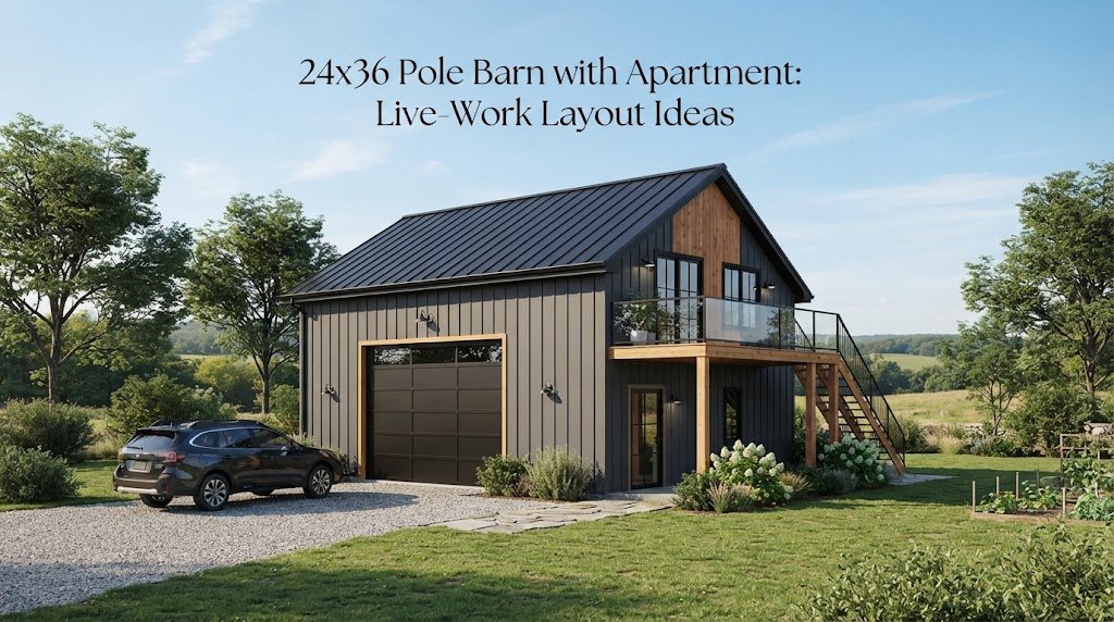 24×36 Pole Barn with Apartment: Live-Work Layout Ideas