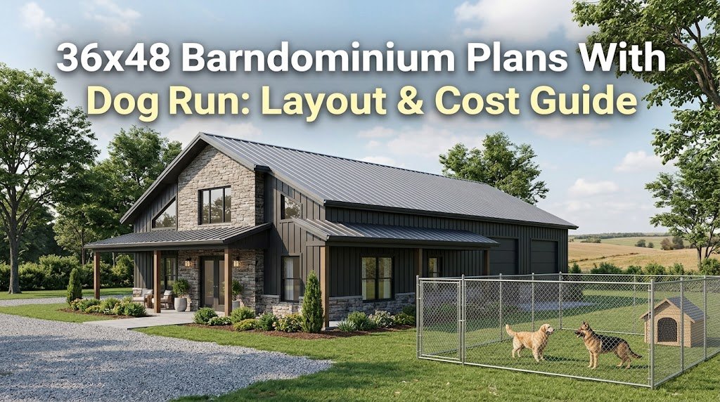 36×48 Barndominium Plans with Dog Run: Smart Layout & Costs