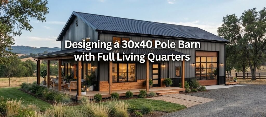 Designing a 30×40 Pole Barn with Full Living Quarters