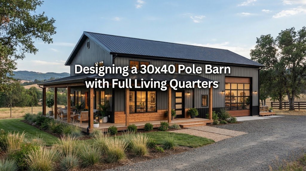 Designing a 30×40 Pole Barn with Full Living Quarters