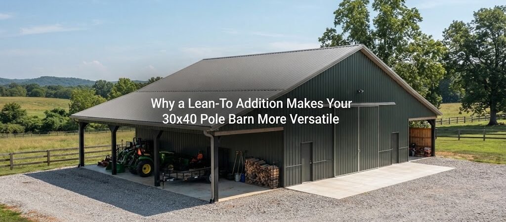 Why a Lean-To Addition Makes Your 30×40 Pole Barn More Versatile