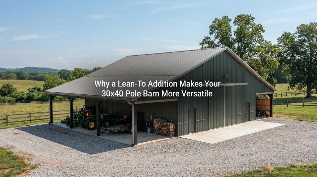 Why a Lean-To Addition Makes Your 30×40 Pole Barn More Versatile