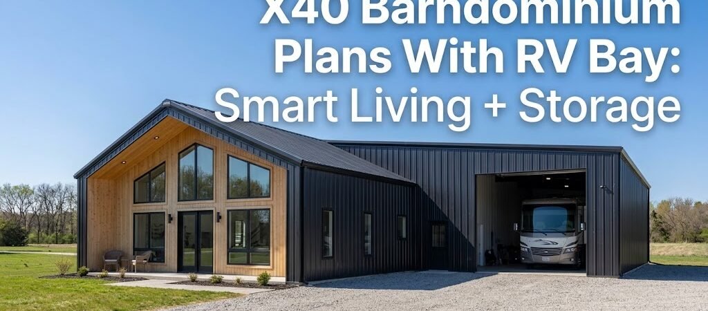 X40 Barndominium Plans with RV Bay: Smart Storage Solutions