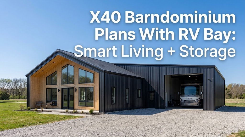 X40 Barndominium Plans with RV Bay: Smart Storage Solutions