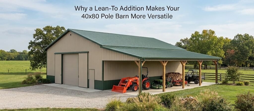 Why a Lean-To Addition Makes Your 40×80 Pole Barn More Versatile