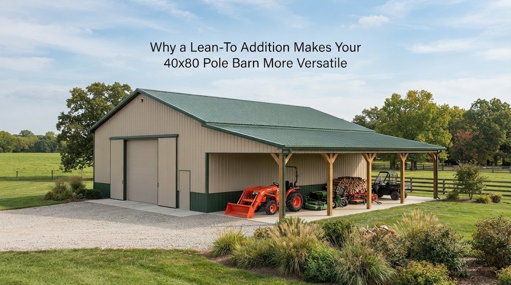 Why a Lean-To Addition Makes Your 40×80 Pole Barn More Versatile